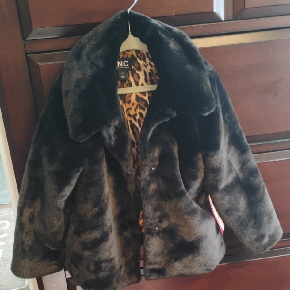 INC International Concepts Kids Black Teddy Jacket